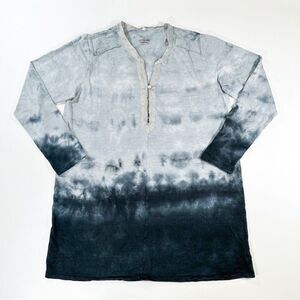 Johnny Was Pete & Greta Tie Dye Linen Longline Tunic Womens Size Medium